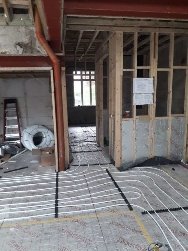 Underfloor Heating Project different angle